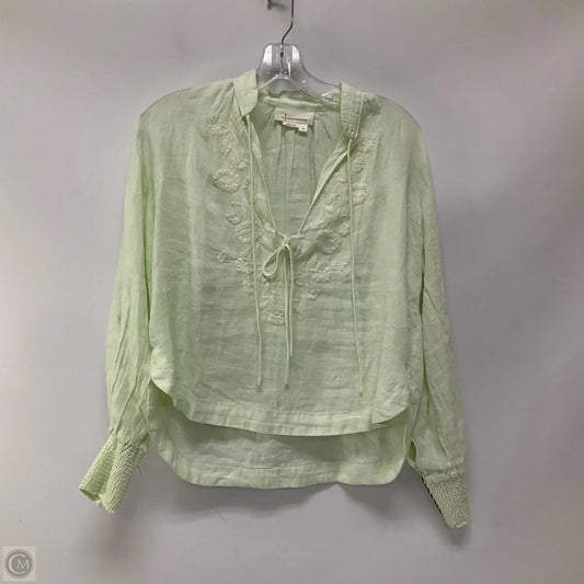 Top Long Sleeve By Anthropologie In Green, Size: Xs