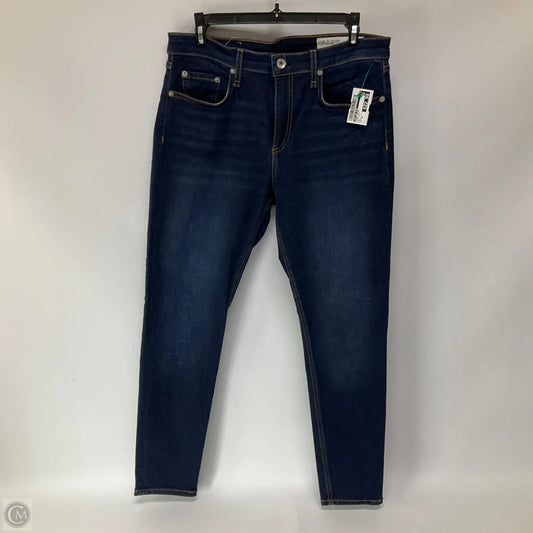 Jeans Skinny By Rag And Bone In Blue Denim, Size: 10