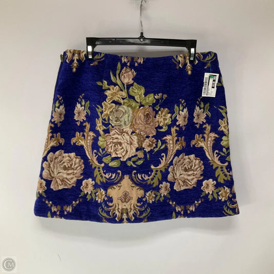 Skirt Midi By Anthropologie In Blue, Size: 14