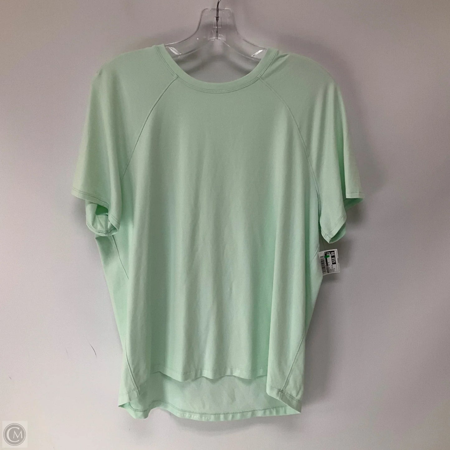 Athletic Top Short Sleeve By Lululemon In Green, Size: M