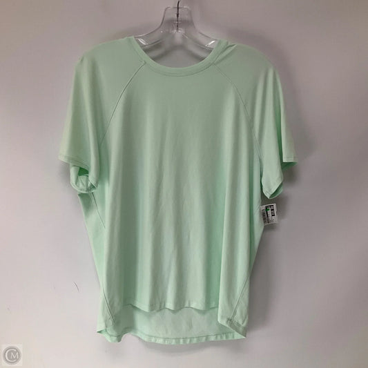 Athletic Top Short Sleeve By Lululemon In Green, Size: M