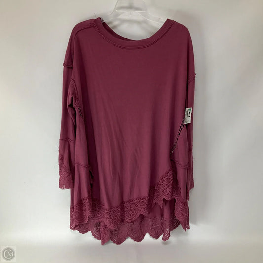 Top Long Sleeve By Free People In Purple, Size: S