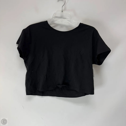 Athletic Top Short Sleeve By Lululemon In Black, Size: 6