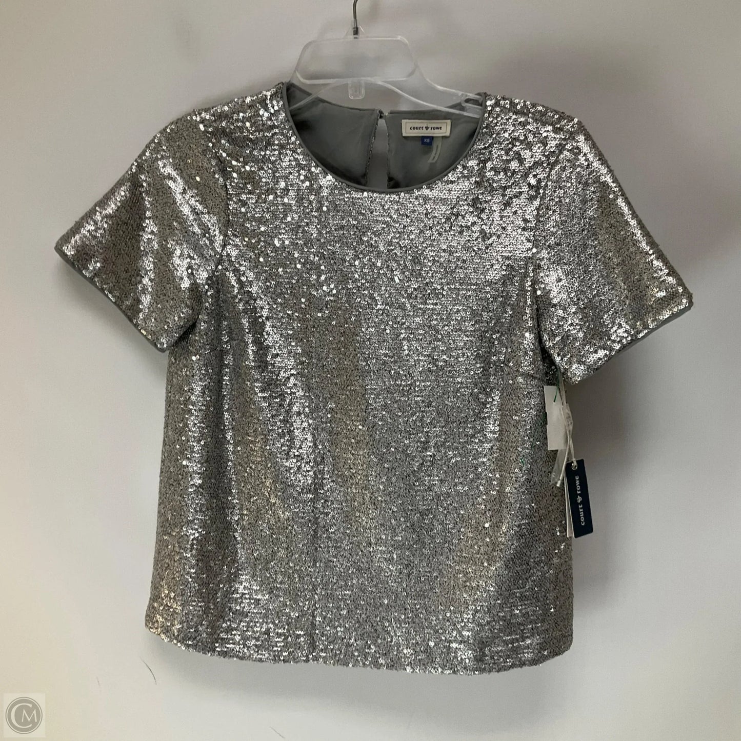 Top Short Sleeve By Cmc In Silver, Size: Xs