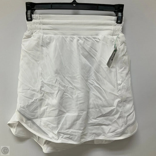 Athletic Skirt By Lululemon In White, Size: 2