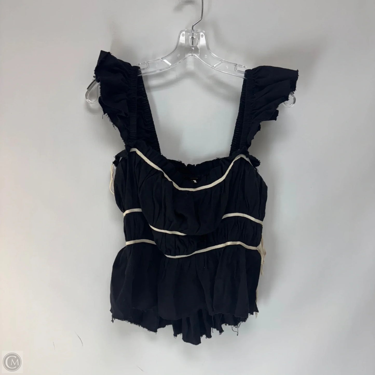 Top Sleeveless By Free People In Black & Cream, Size: M