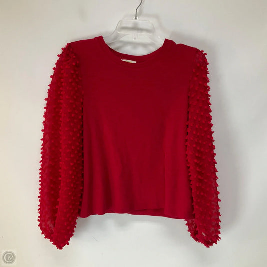 Top Long Sleeve By Maeve In Red, Size: S