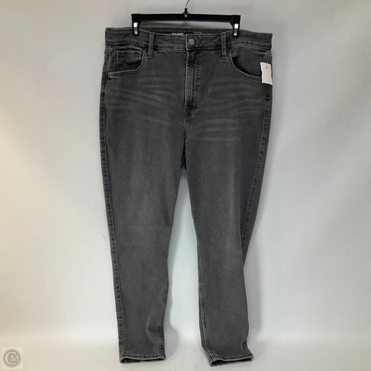 Jeans Skinny By Old Navy In Black Denim, Size: 16