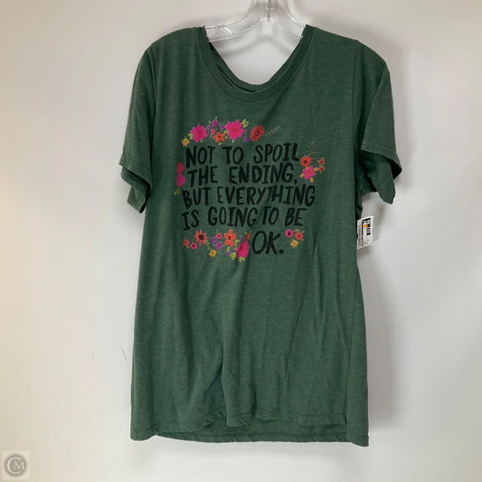 Top Short Sleeve By Natural Life In Green, Size: 2x