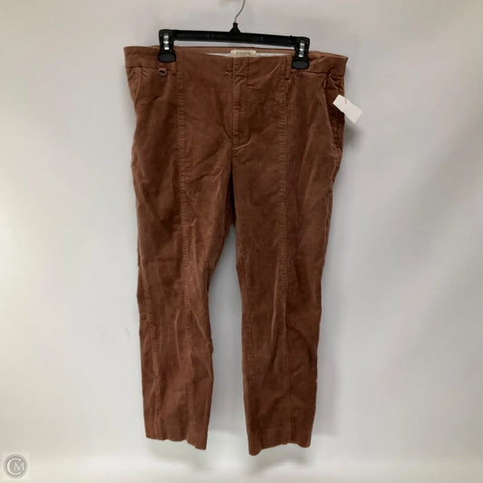 Pants Cropped By Anthropologie In Brown, Size: 14