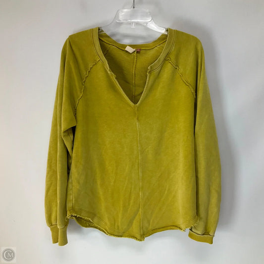 Sweatshirt Crewneck By Pilcro In Yellow, Size: S