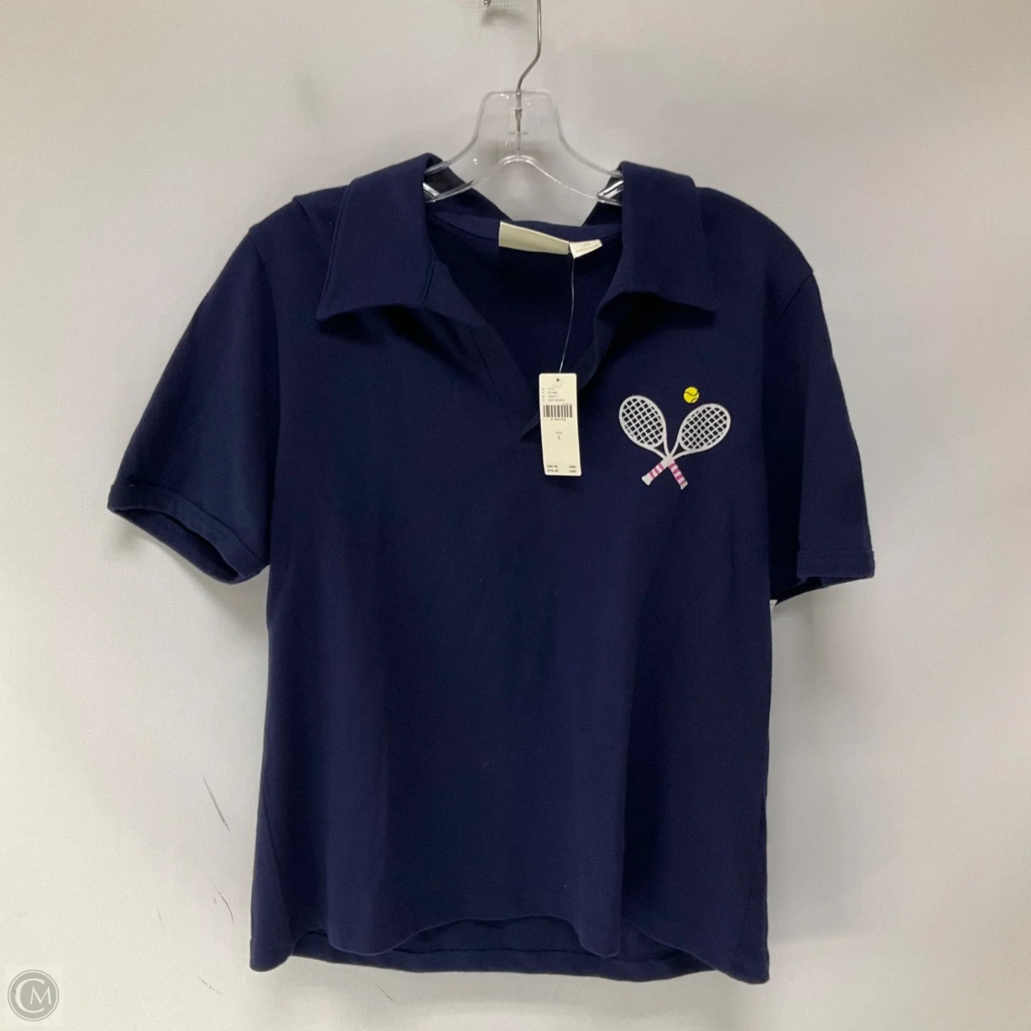 Top Short Sleeve By Maeve In Navy, Size: L