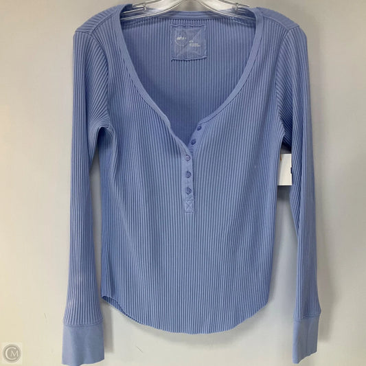 Top Long Sleeve By Aerie In Blue, Size: M