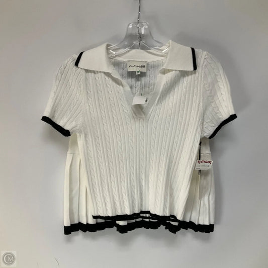 Top 2pc Short Sleeve By Freshman In Black & White, Size: S
