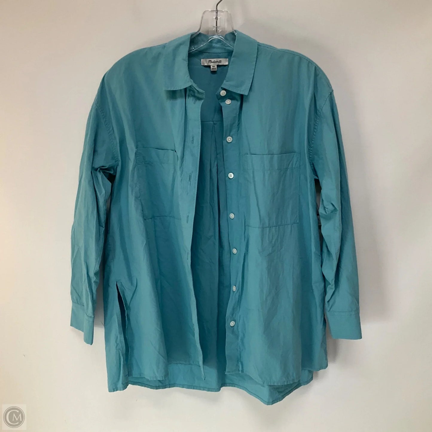 Top Long Sleeve By Madewell In Blue, Size: Xxs