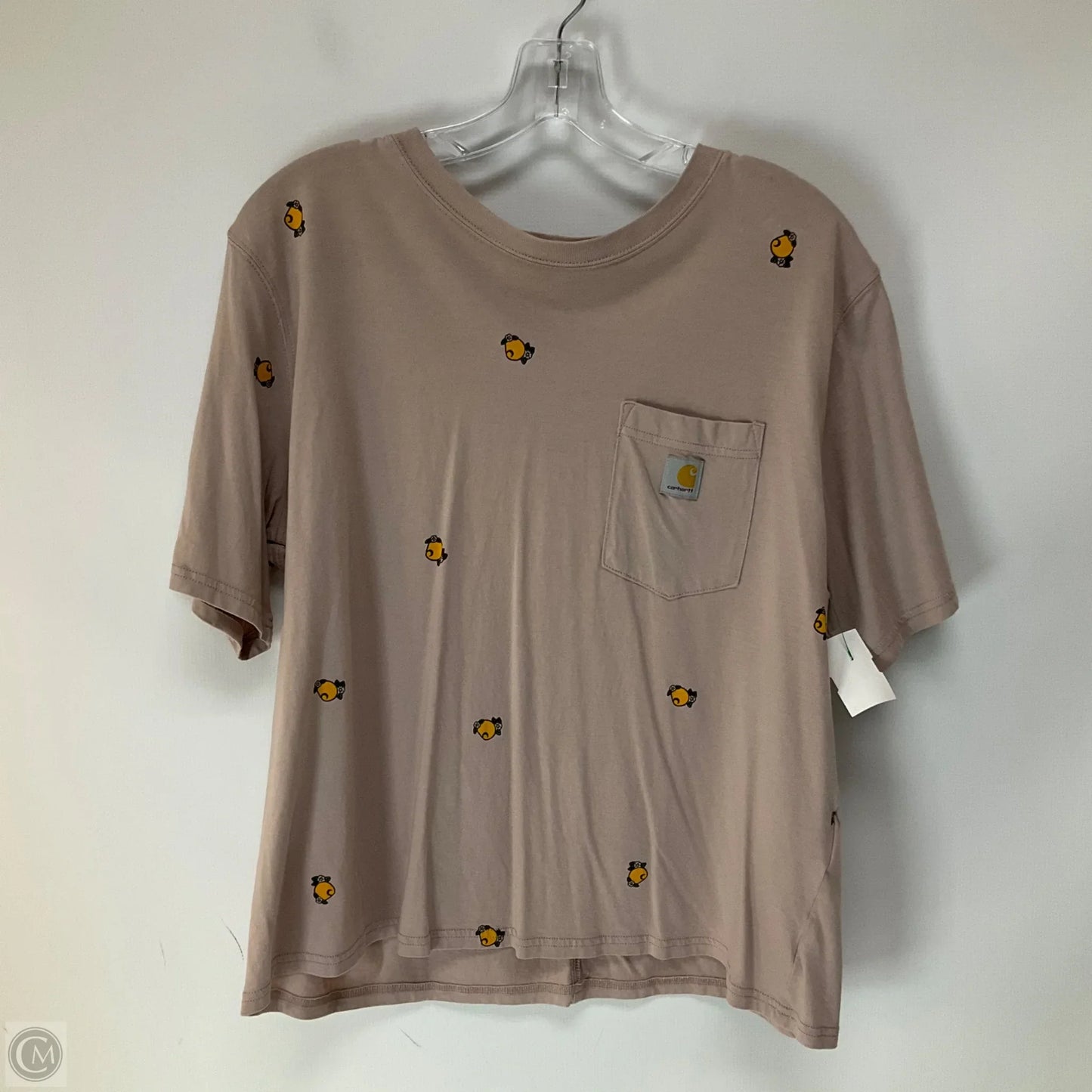 Top Short Sleeve By Carhartt In Pink, Size: L