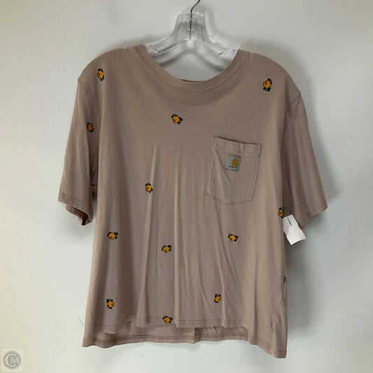 Top Short Sleeve By Carhartt In Pink, Size: L