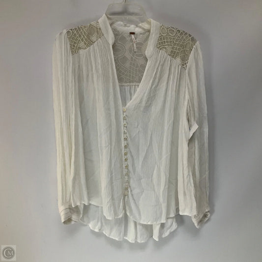 Top Long Sleeve By Free People In White, Size: M