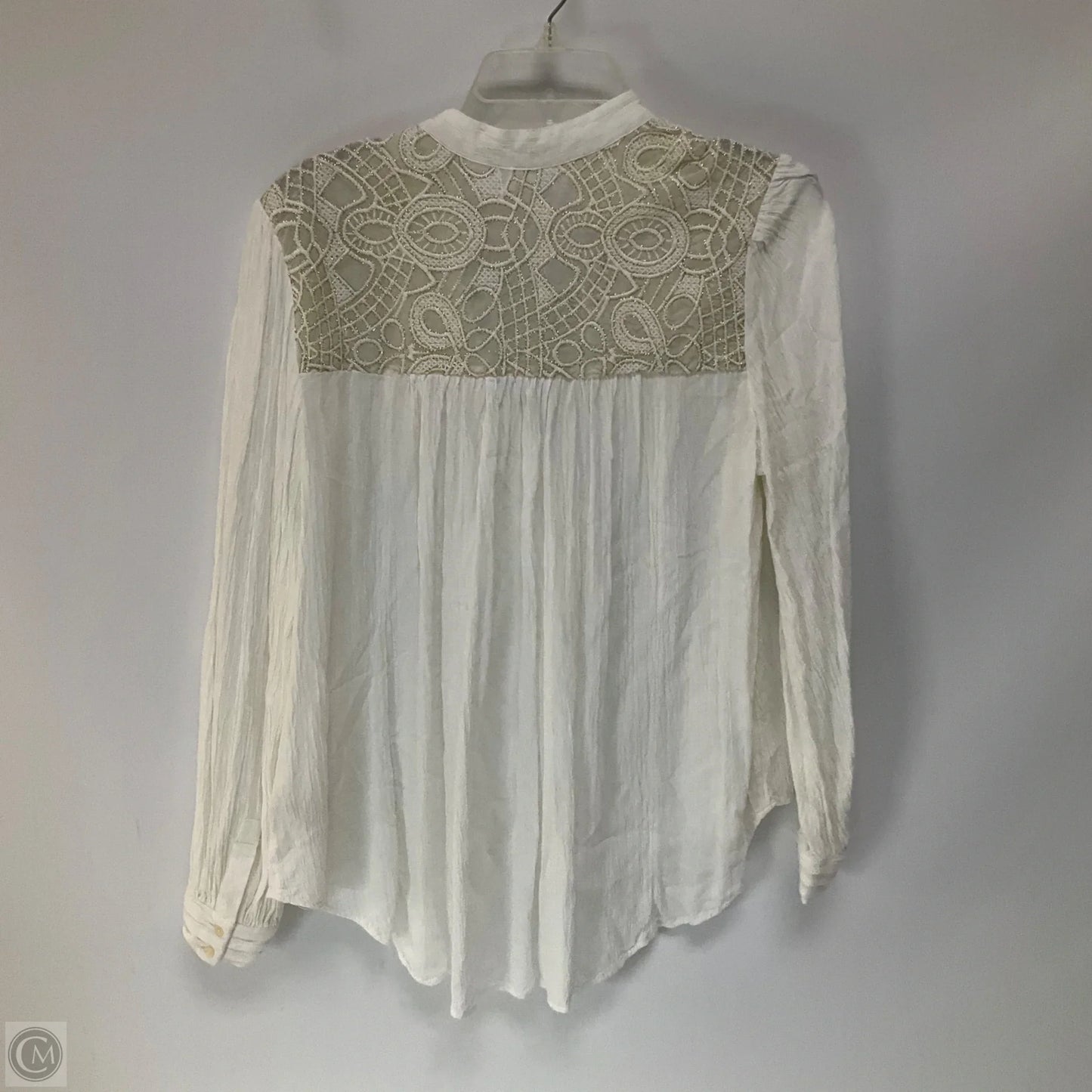 Top Long Sleeve By Free People In White, Size: M