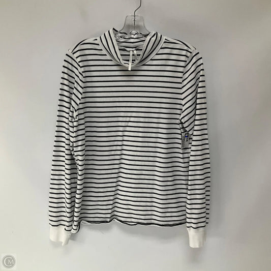 Top Long Sleeve By Anthropologie In Striped Pattern, Size: L