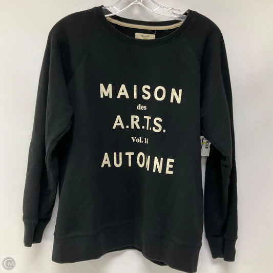 Sweatshirt Crewneck By Madewell In Black, Size: M