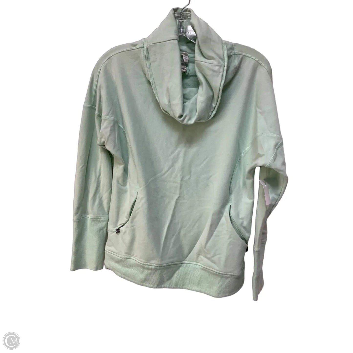 Athletic Top Long Sleeve Collar By Lululemon In Green, Size: 8