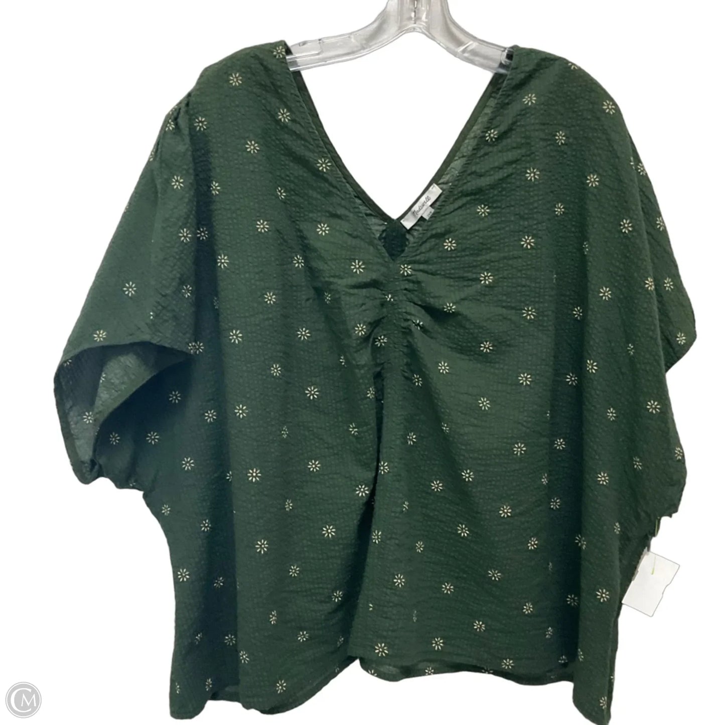 Top Short Sleeve By Madewell In Green, Size: 3x