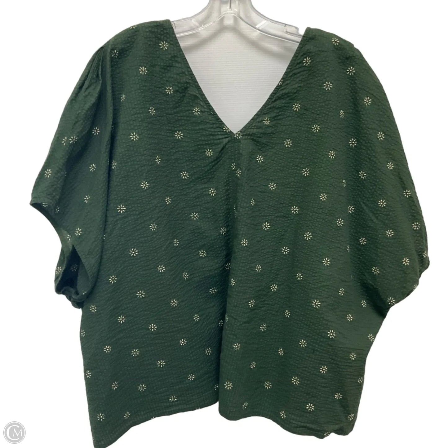 Top Short Sleeve By Madewell In Green, Size: 3x