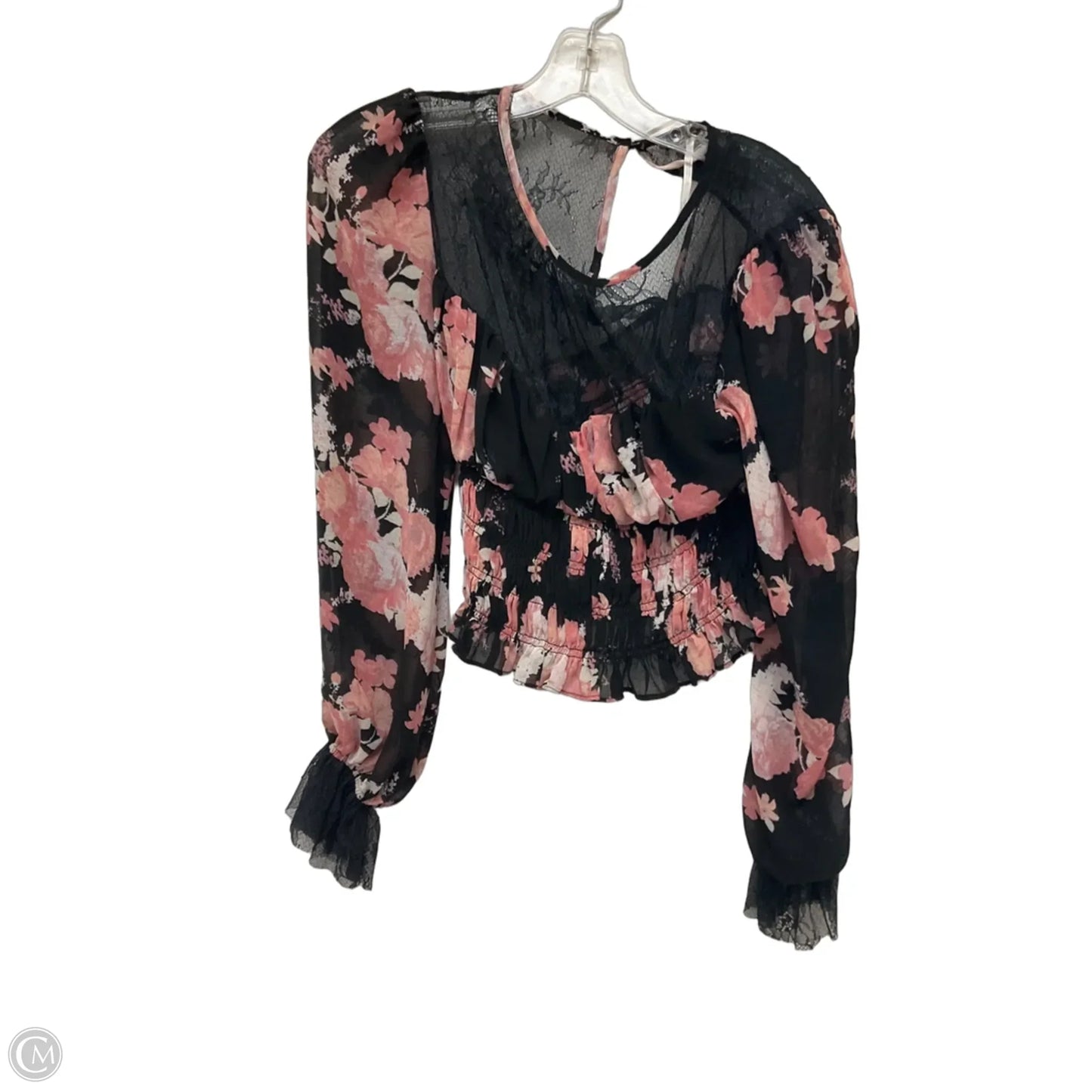 Top Long Sleeve By Free People In Floral Print, Size: S