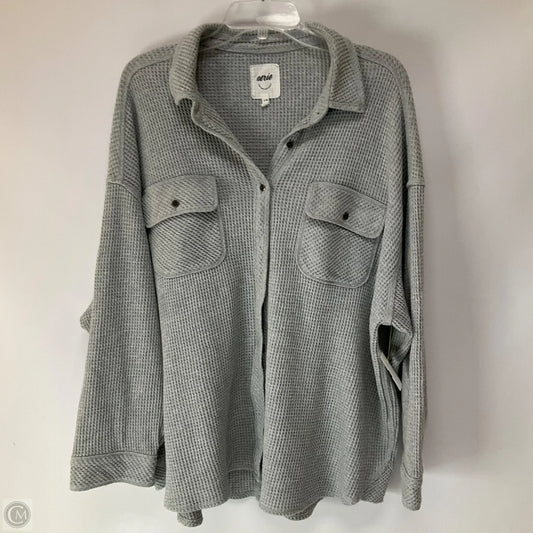 Top Long Sleeve By Aerie In Grey, Size: L