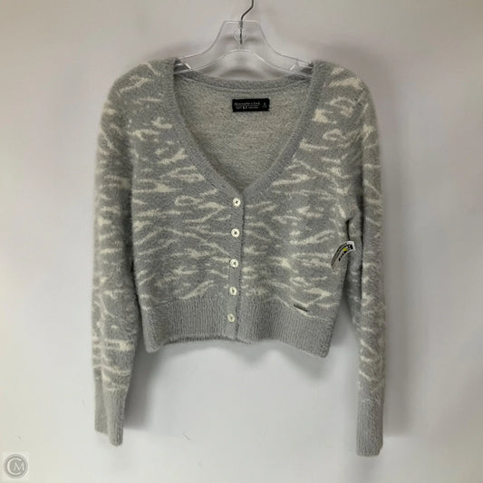 Sweater Cardigan By Abercrombie And Fitch In Grey, Size: S