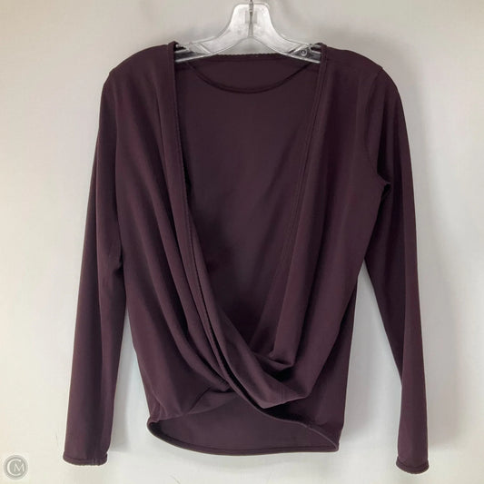 Athletic Top Long Sleeve Crewneck By Lululemon In Purple, Size: 4
