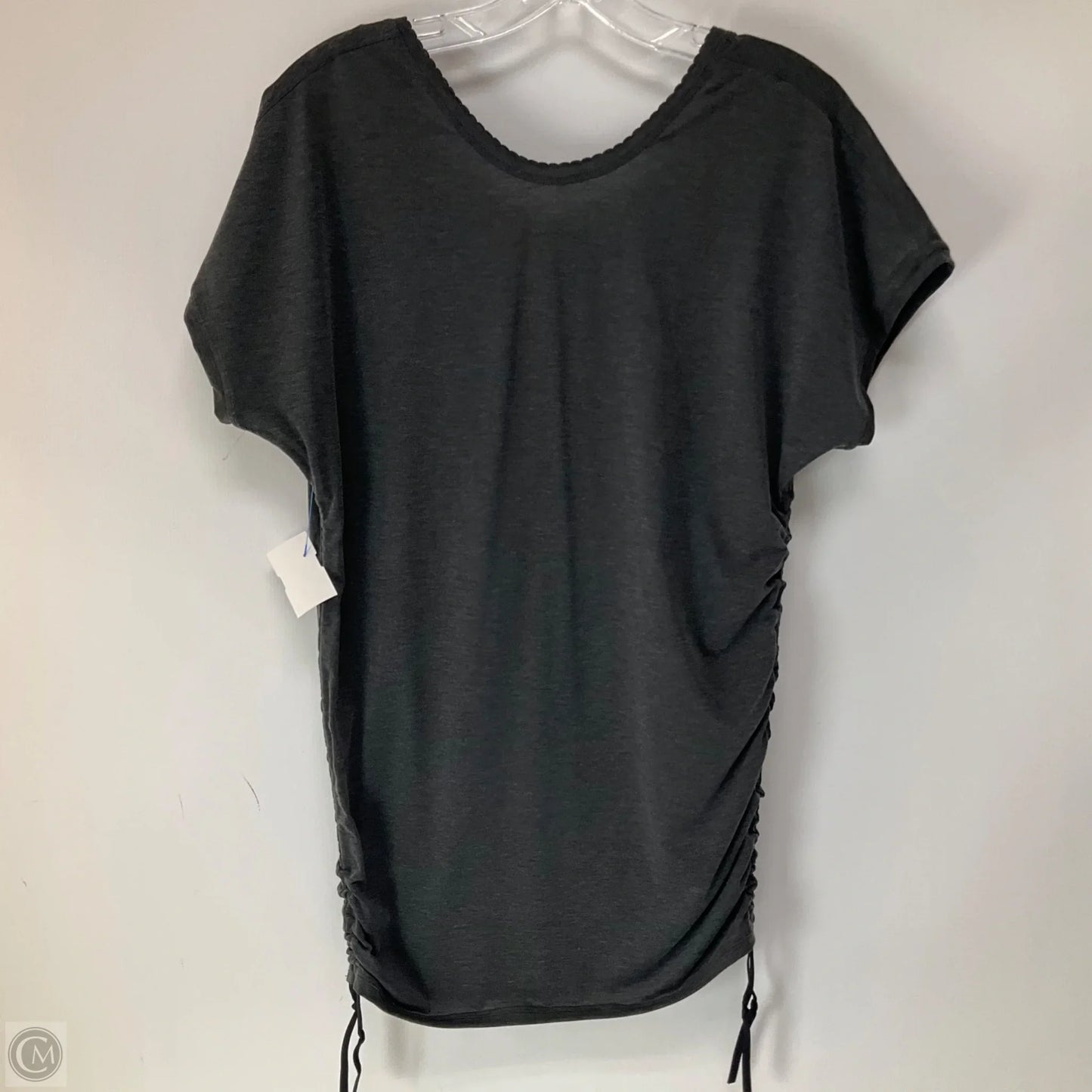 Athletic Top Short Sleeve By Lululemon In Grey, Size: 4