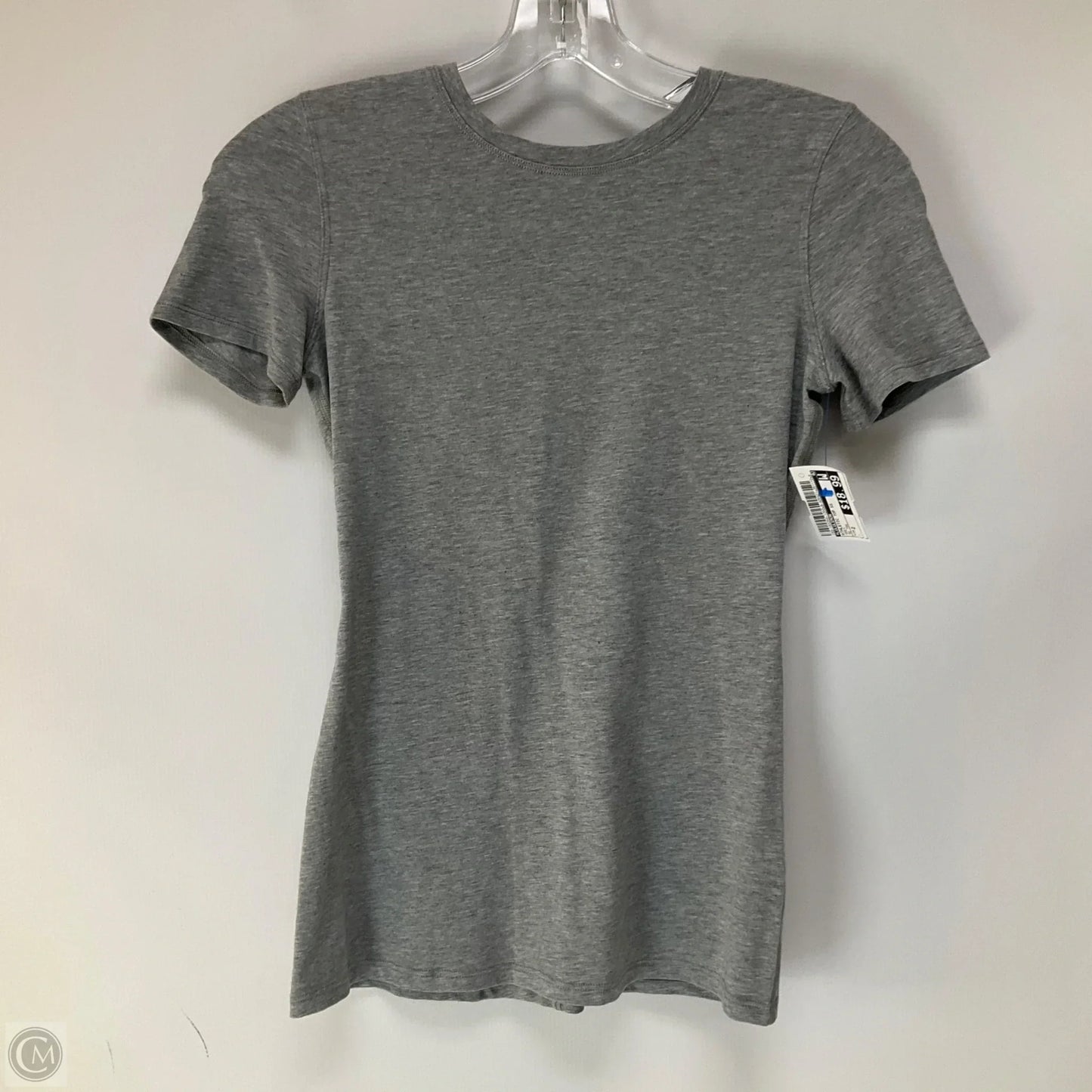 Athletic Top Short Sleeve By Lululemon In Grey, Size: 2