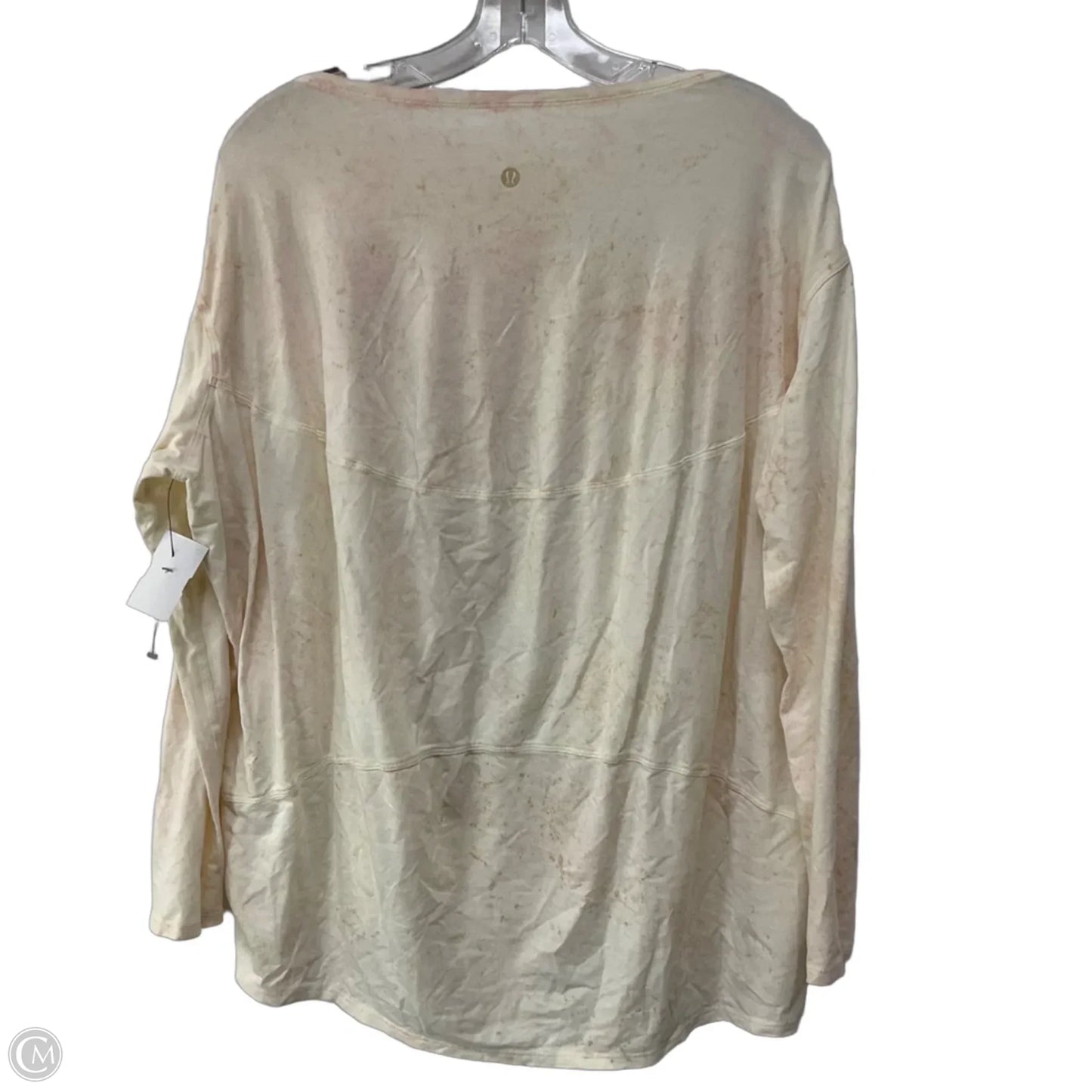 Athletic Top Long Sleeve Crewneck By Lululemon In Tie Dye Print, Size: 8