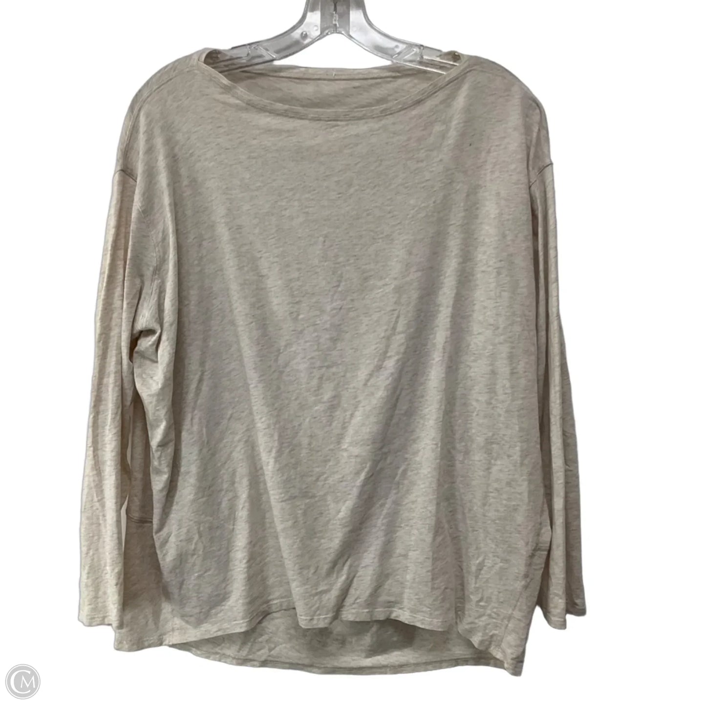Athletic Top Long Sleeve Crewneck By Lululemon In Tan, Size: 8