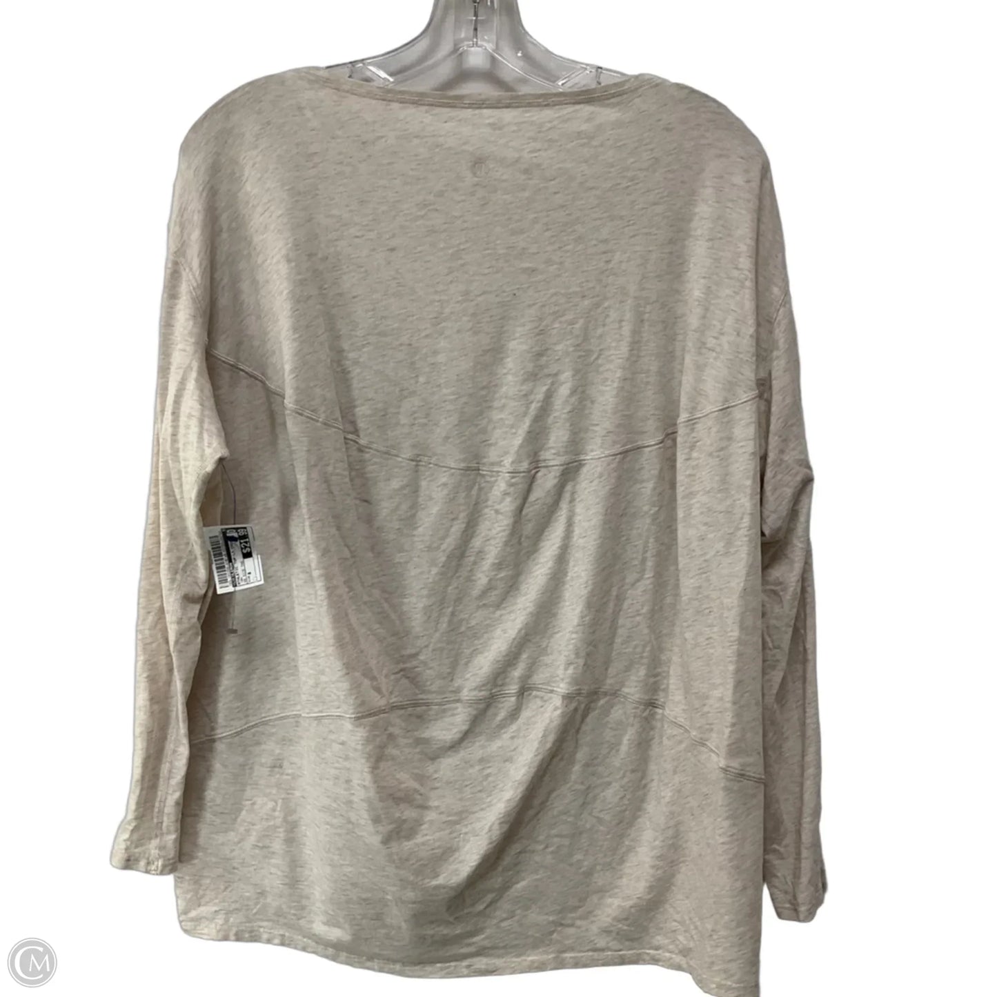 Athletic Top Long Sleeve Crewneck By Lululemon In Tan, Size: 8