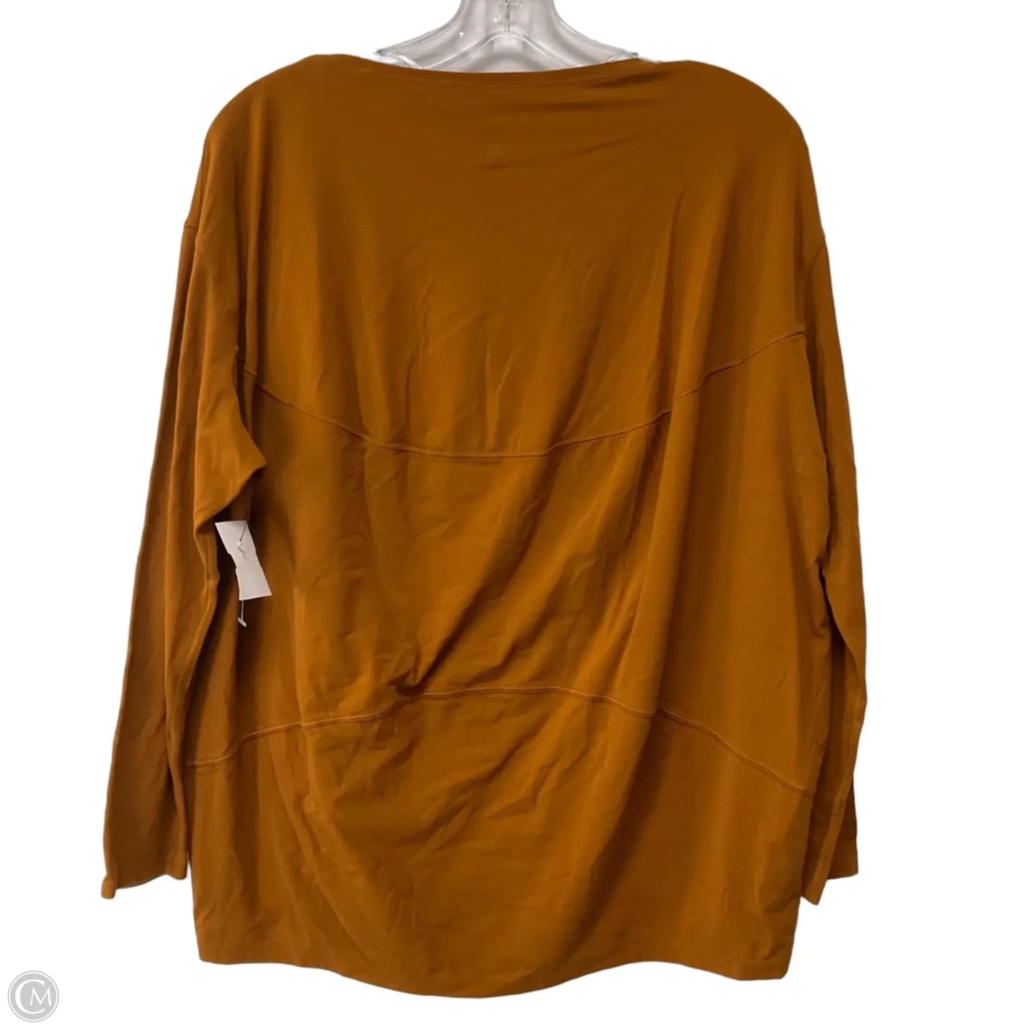 Athletic Top Long Sleeve Crewneck By Lululemon In Orange, Size: 8