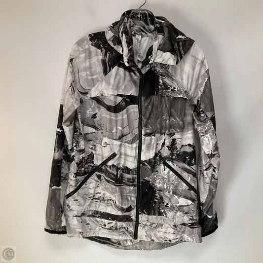Athletic Jacket By Lululemon In Black & White, Size: 8