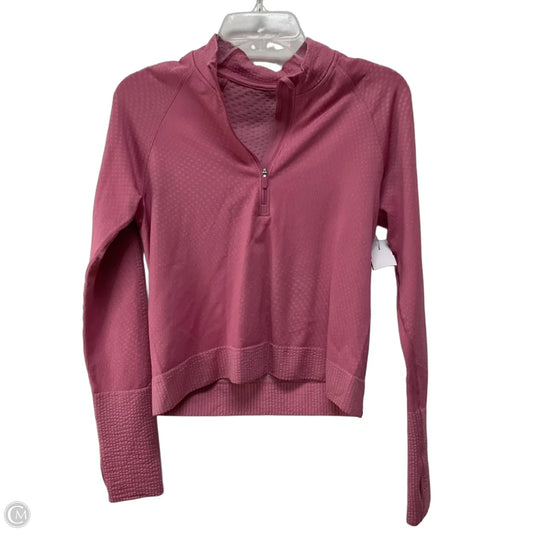 Athletic Top Long Sleeve Collar By Lululemon In Pink, Size: 6