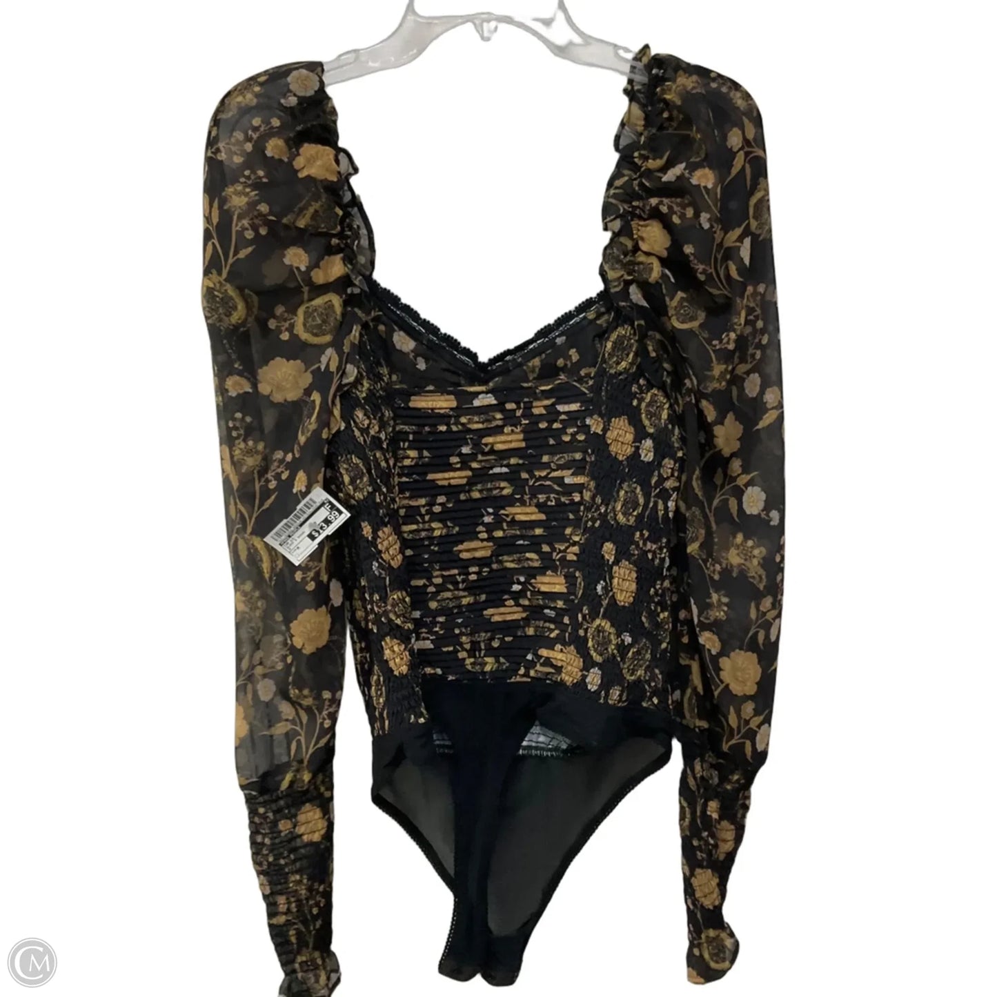 Top Long Sleeve By Free People In Black & Brown, Size: M