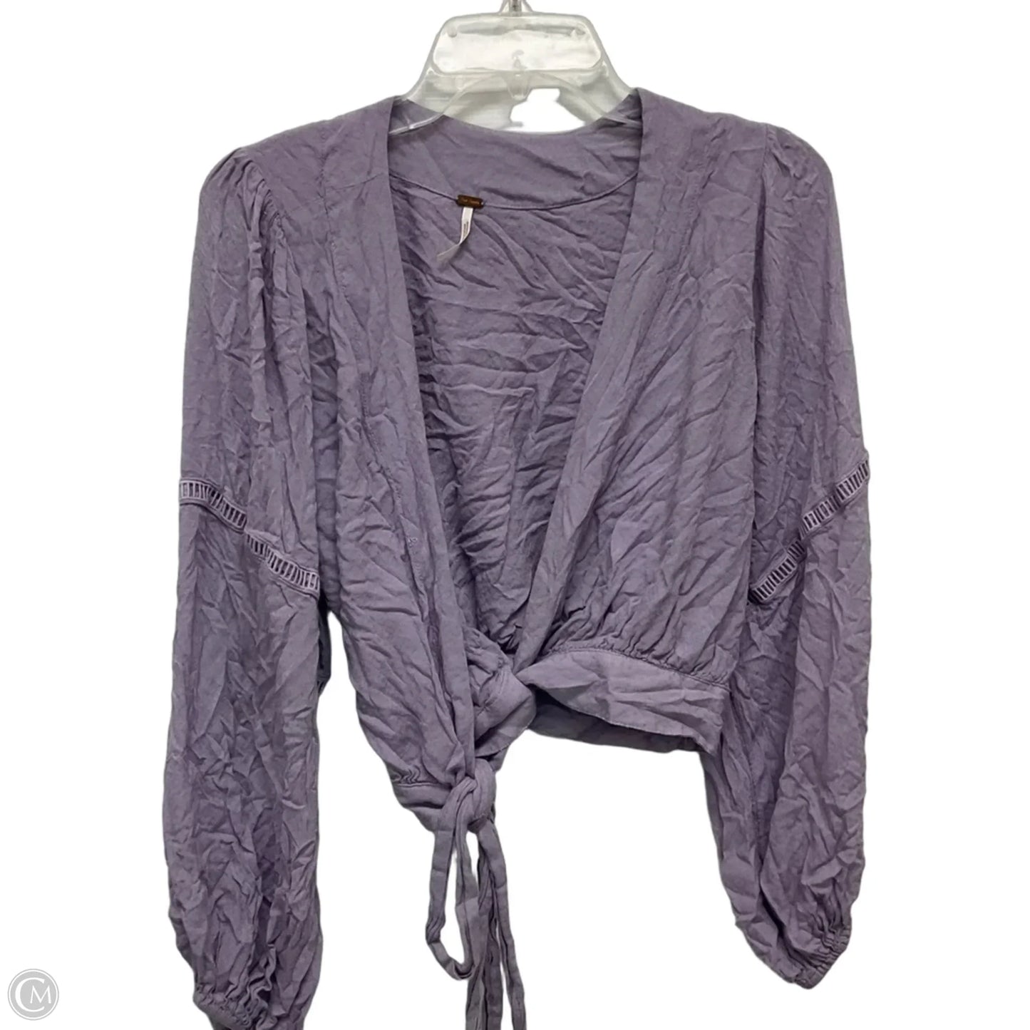 Top Long Sleeve By Free People In Purple, Size: S