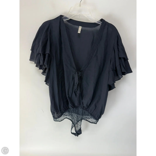 Top Short Sleeve By Free People In Navy, Size: L
