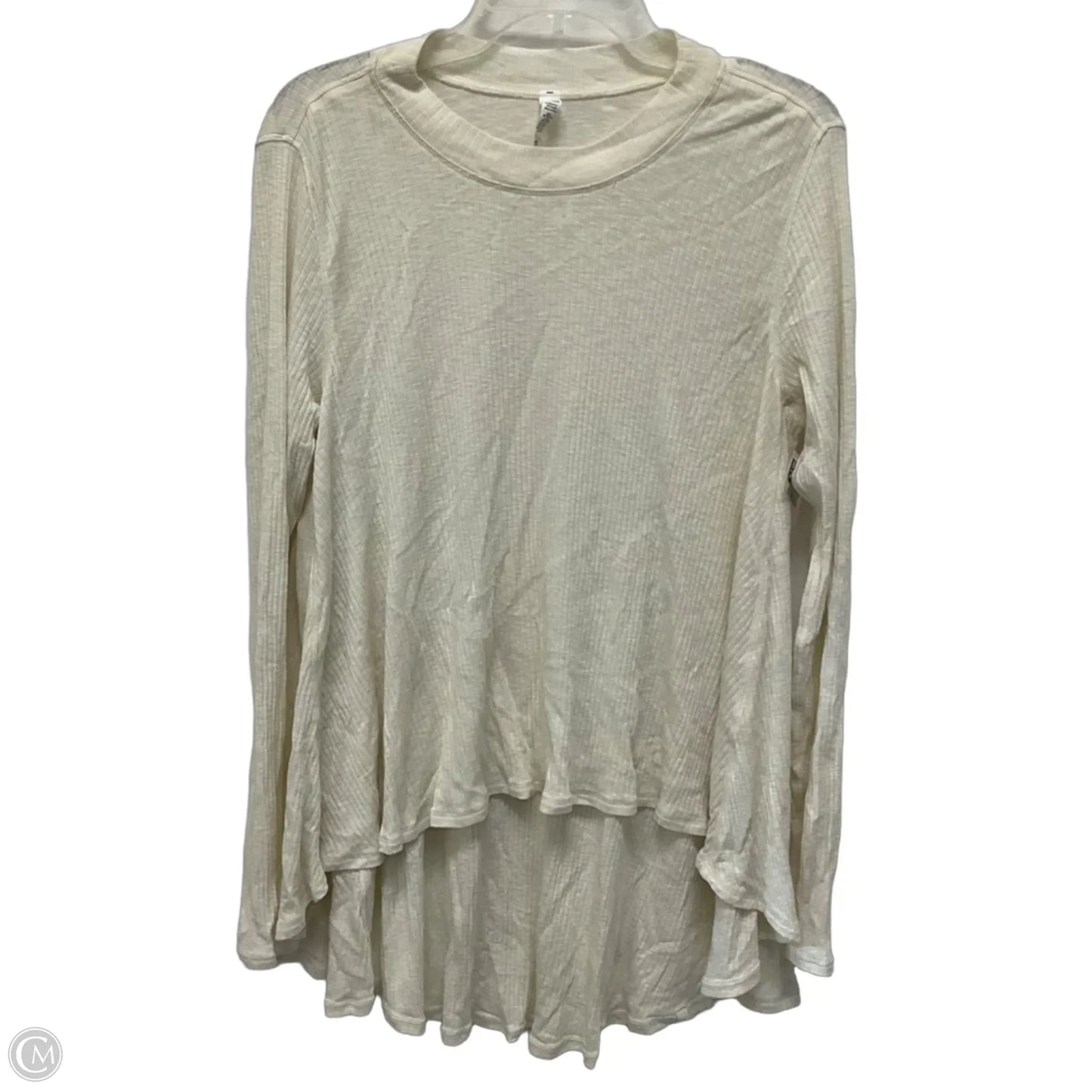 Athletic Top Long Sleeve Crewneck By Lululemon In Cream, Size: M