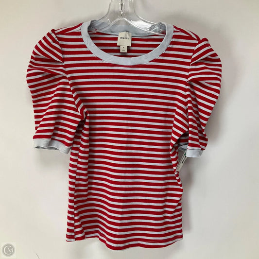 Top Short Sleeve By Maeve In Striped Pattern, Size: M