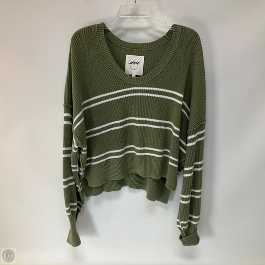Sweater By Aerie In Green & White, Size: M