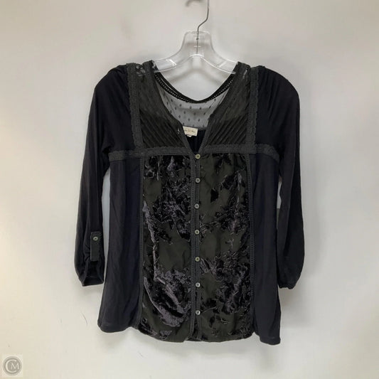 Top Long Sleeve By Meadow Rue In Grey, Size: Xs
