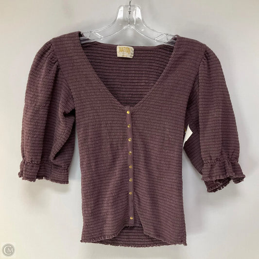 Top Short Sleeve By Nation Ltd In Purple, Size: Xs