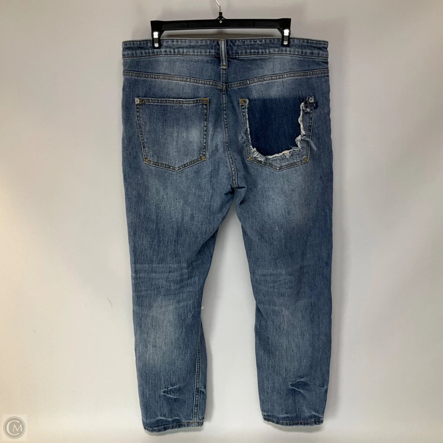 Jeans Skinny By Pilcro In Blue Red & White, Size: 4