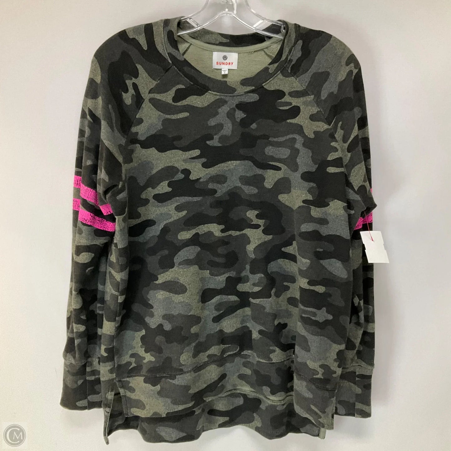 Top Long Sleeve By Sundry In Camouflage Print, Size: L